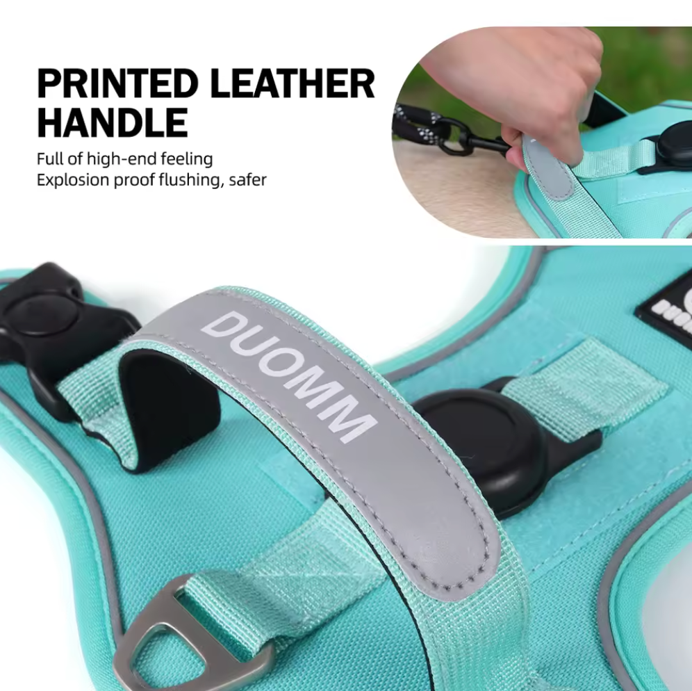 Atmungsaktives Hundegeschirr mit Reflektor & AirTag (Schwarz)